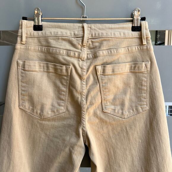 Ann Mashburn Beige Wide-Leg Cropped 5-Pocket Jean Size 24 - Picture 4 of 7